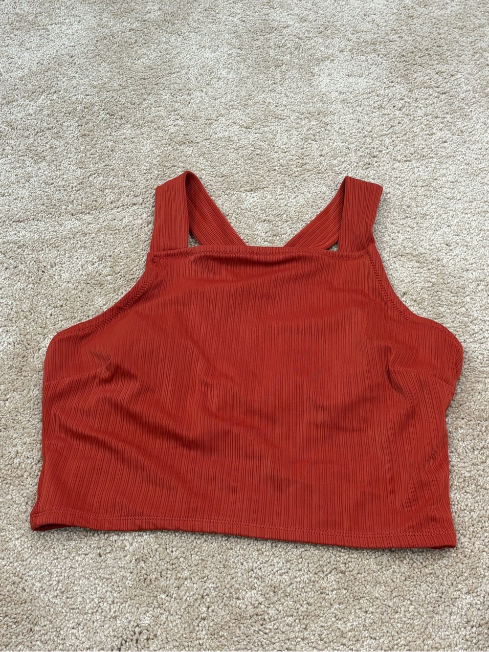 Old Navy Ribbed Tankini Swim Top in Rust